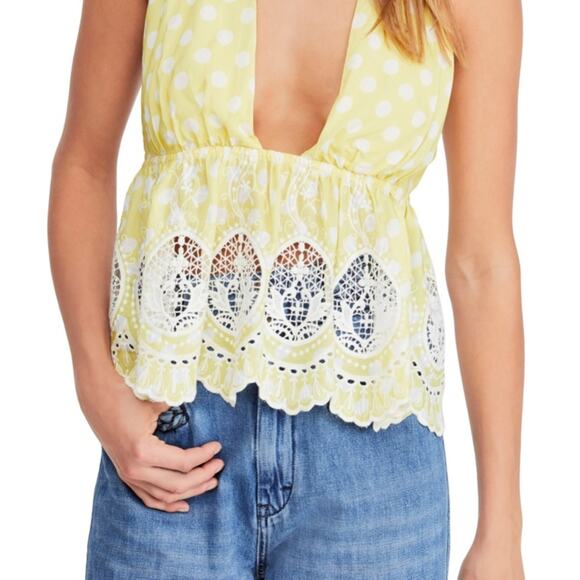 FREE PEOPLE Lunch Date Halter Top. Large. - Picture 1 of 6